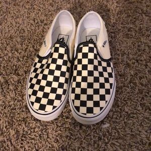 Checkered Slip on Vans-Brand New